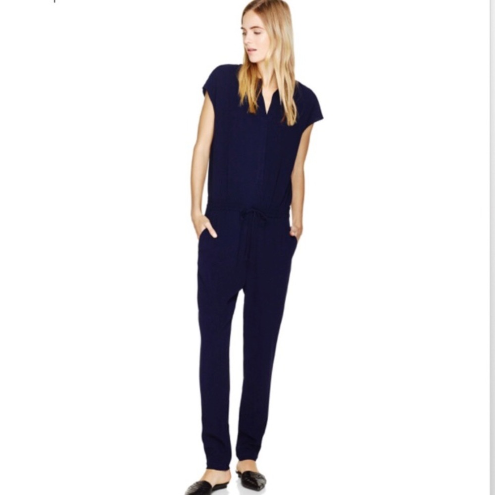 Aritzia Babaton Navy Jumpsuit